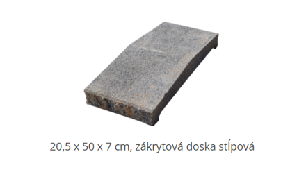 Casser DUO 20,5 x 50 x 7 cm, zákrytová doska stĺpová