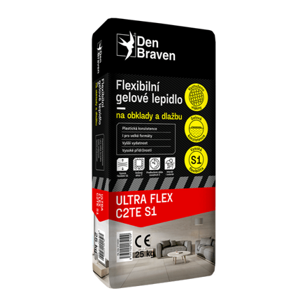 Flexibilné gélové lepidlo na obklady a dlažbu ULTRA FLEX C2TE S1 25 kg vrece