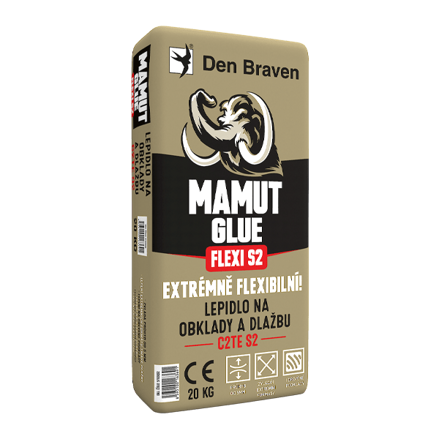 Mamut Glue Flexi C2TE S2 – Extrémne flexibilné lepidlo na obklady a dlažby 20 kg vrece
